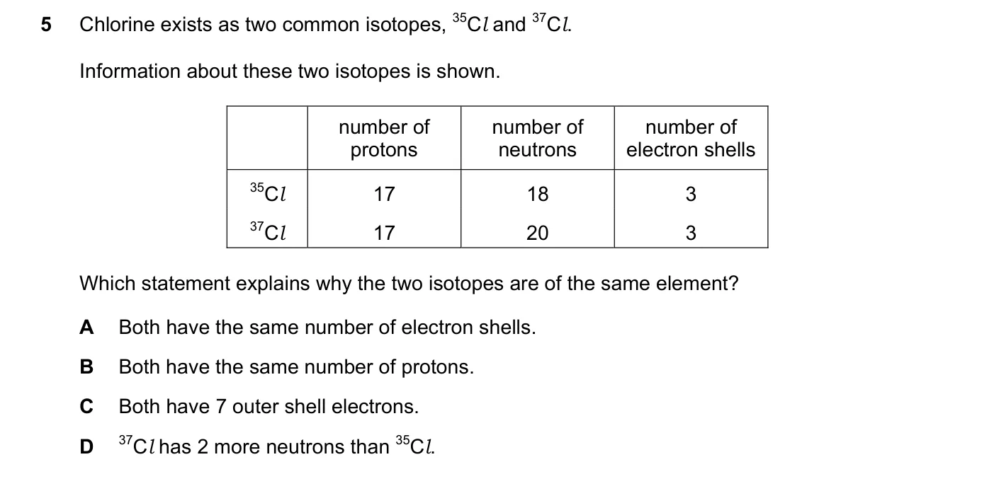 Question 5, June 2018, 0620 Paper 21