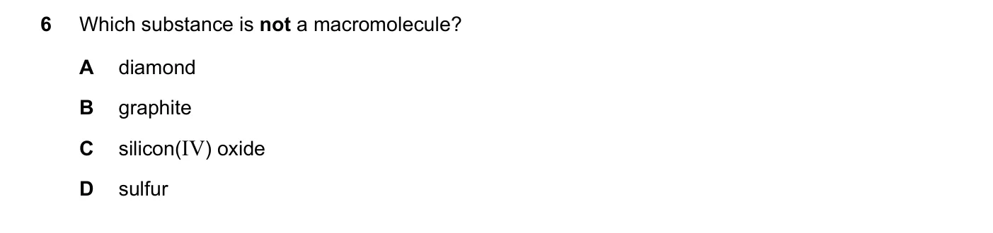 Question 6, June 2018, 0620 Paper 21