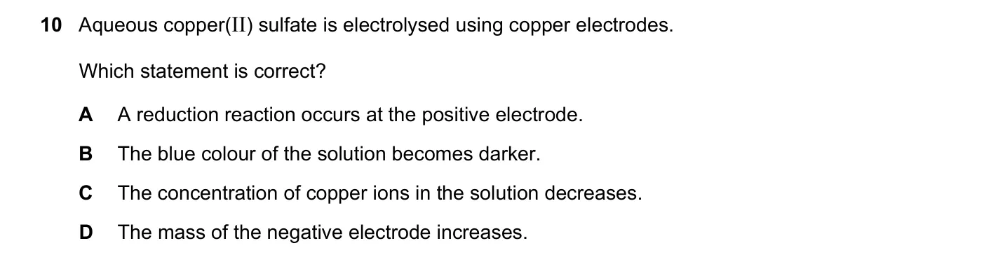 Question 10, June 2018, 0620 Paper 21