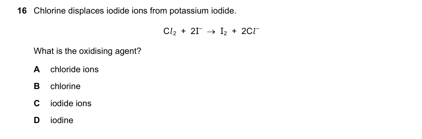 Question 16, June 2018, 0620 Paper 21