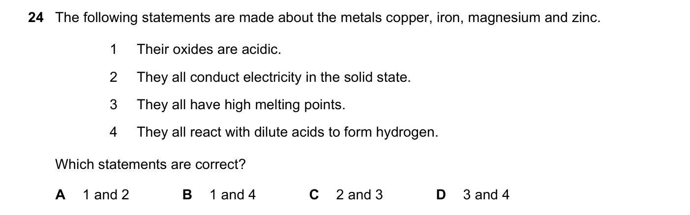 Question 24, June 2018, 0620 Paper 21