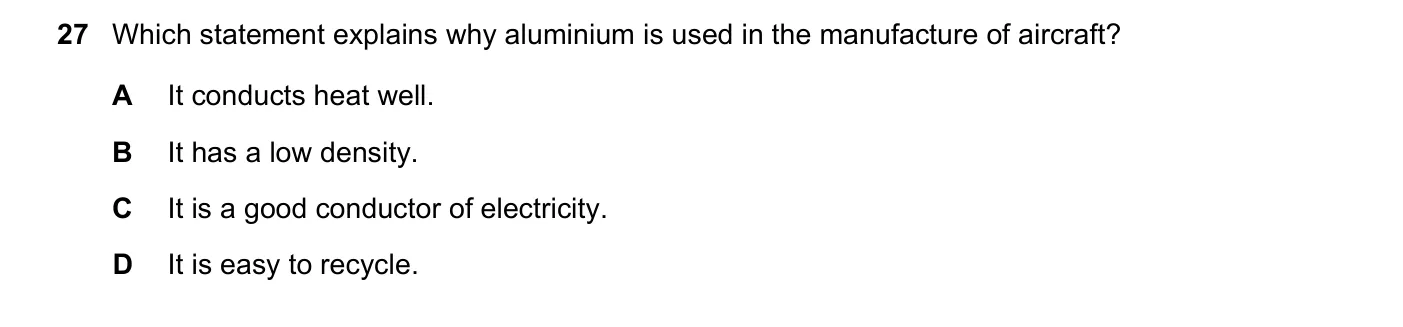 Question 27, June 2018, 0620 Paper 21