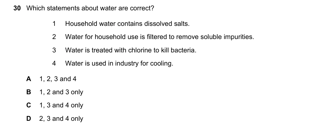 Question 30, June 2018, 0620 Paper 21