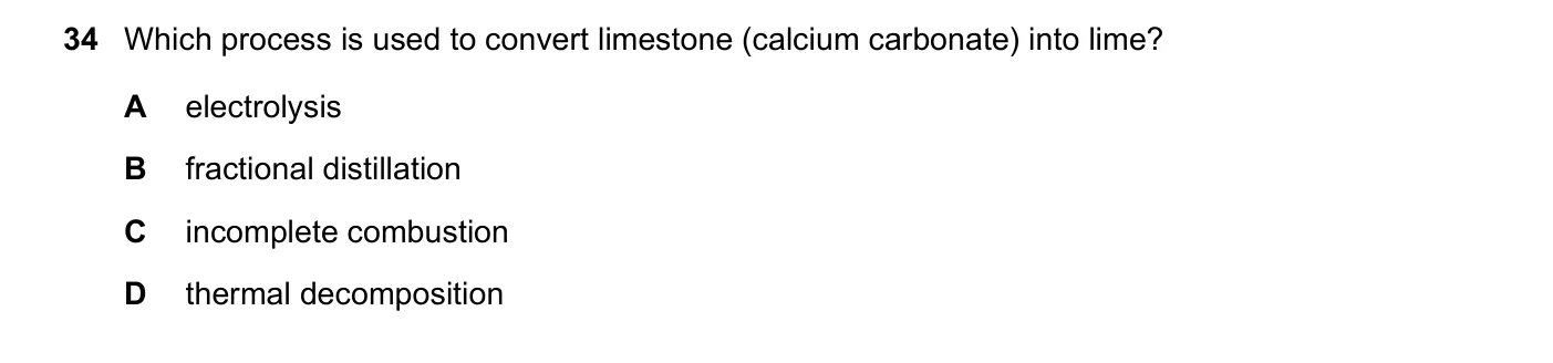 Question 34, June 2018, 0620 Paper 21