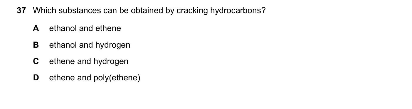 Question 37, June 2018, 0620 Paper 21