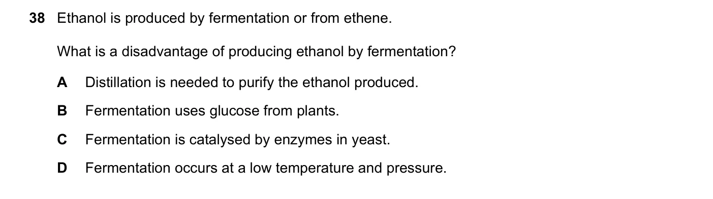 Question 38, June 2018, 0620 Paper 21