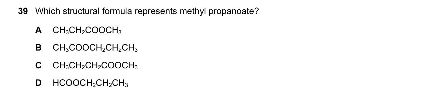 Question 39, June 2018, 0620 Paper 21