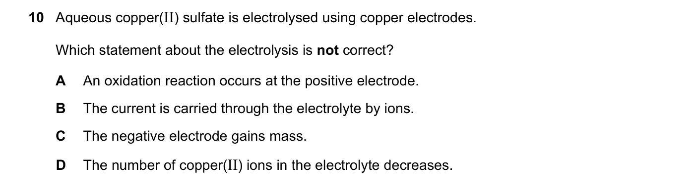 Question 10, June 2018, 0620 Paper 22