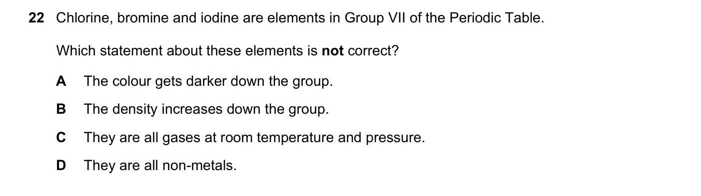Question 22, June 2018, 0620 Paper 22