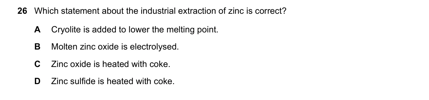 Question 26, June 2018, 0620 Paper 22
