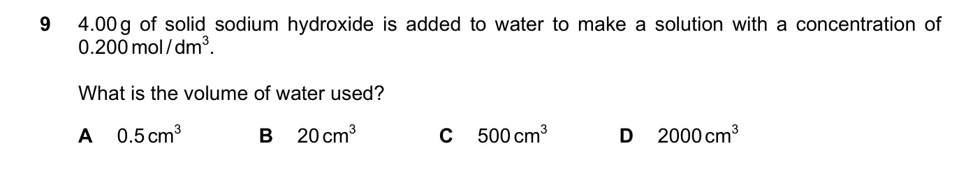 Question 9, June 2018, 0620 Paper 23