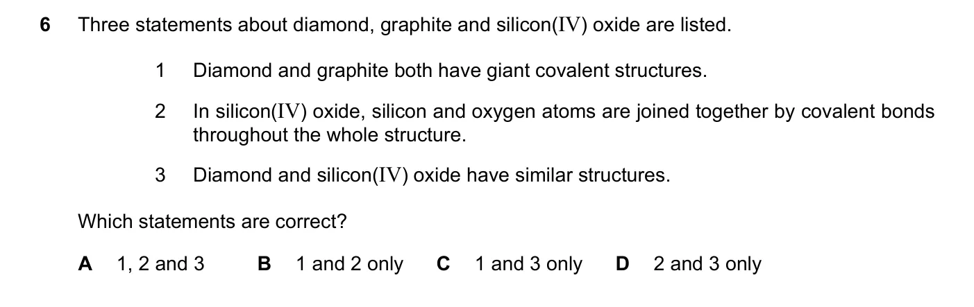 Question 6, March 2018, 0620 Paper 22