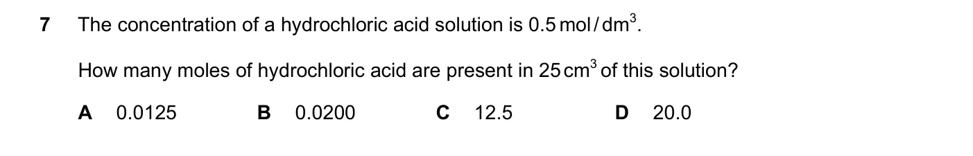 Question 7, March 2018, 0620 Paper 22