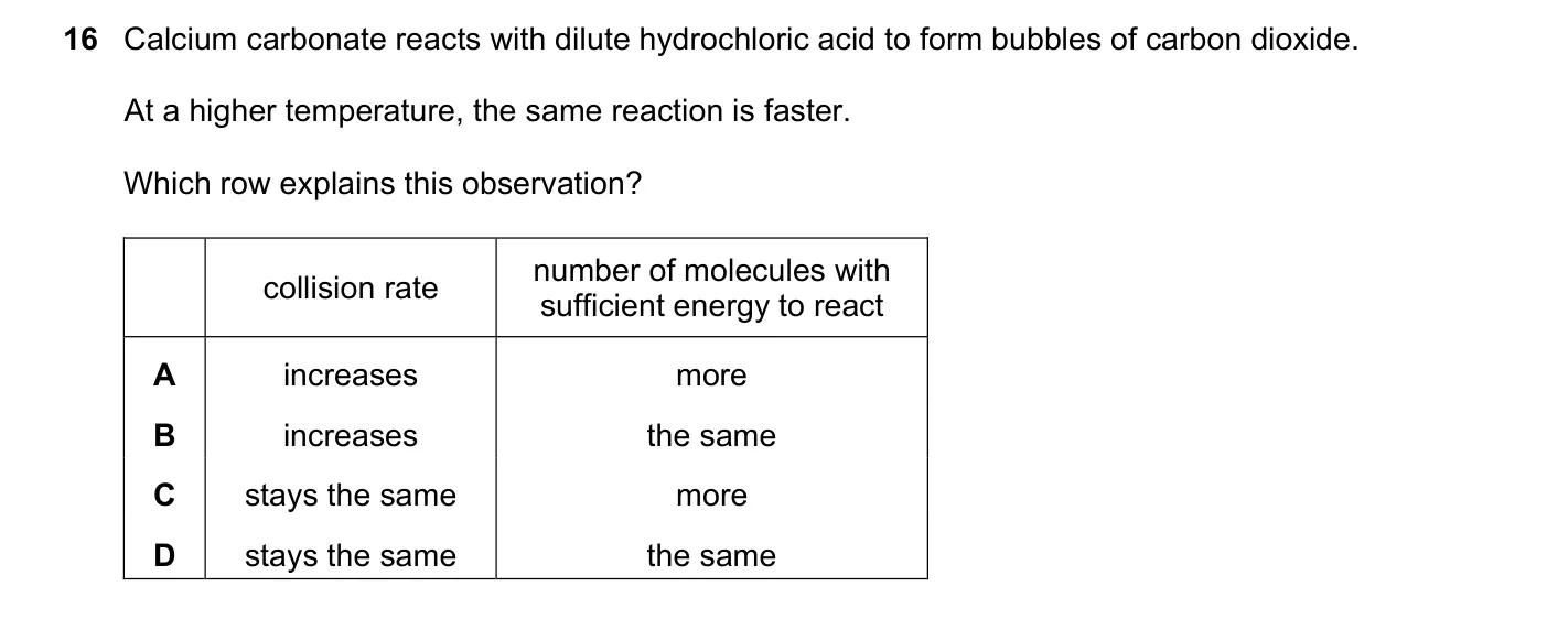 Question 16, March 2018, 0620 Paper 22