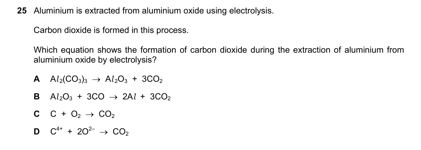 Question 25, March 2018, 0620 Paper 22