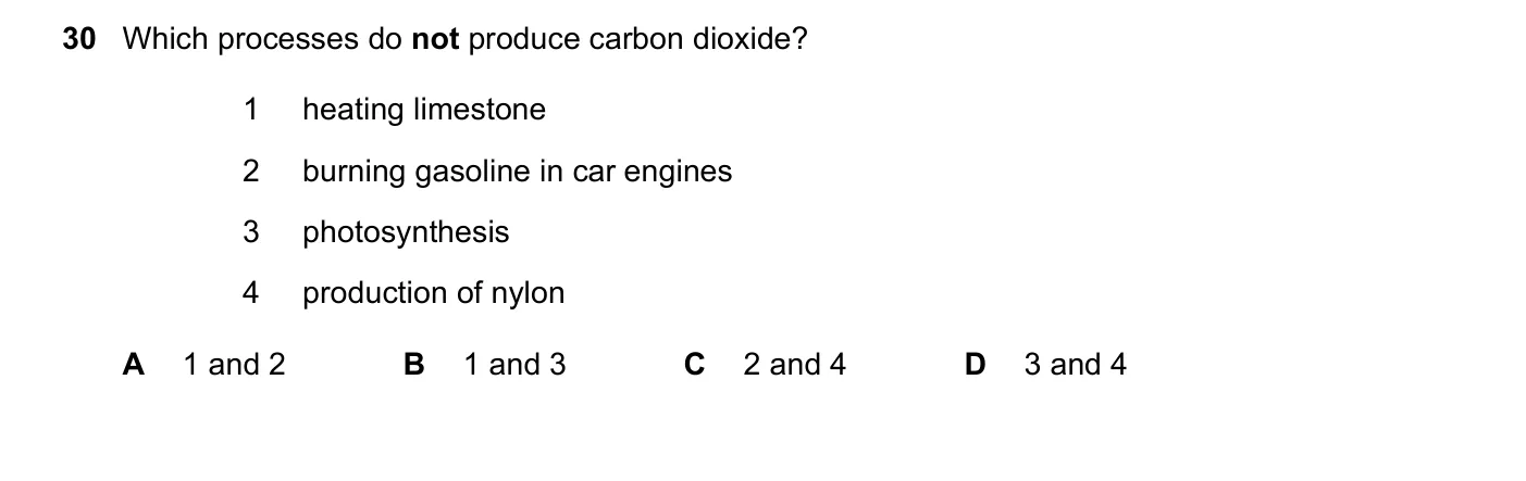 Question 30, March 2018, 0620 Paper 22