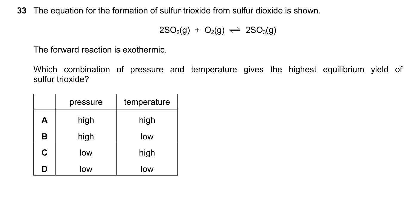 Question 33, March 2018, 0620 Paper 22