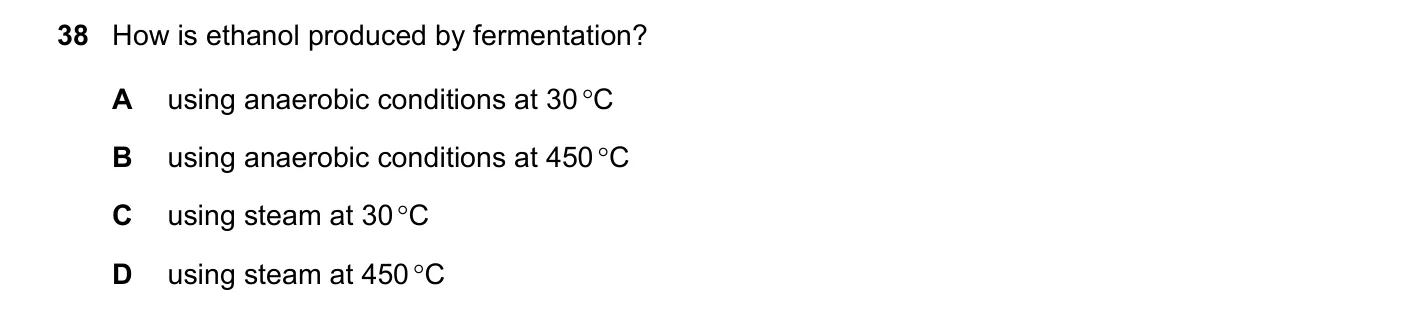 Question 38, March 2018, 0620 Paper 22
