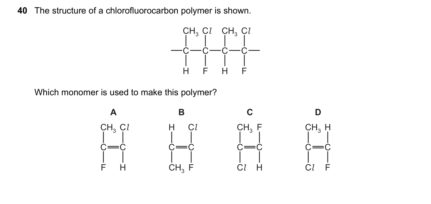 Question 40, March 2018, 0620 Paper 22