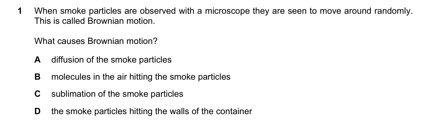 Question 1, November 2018, 0620 Paper 21