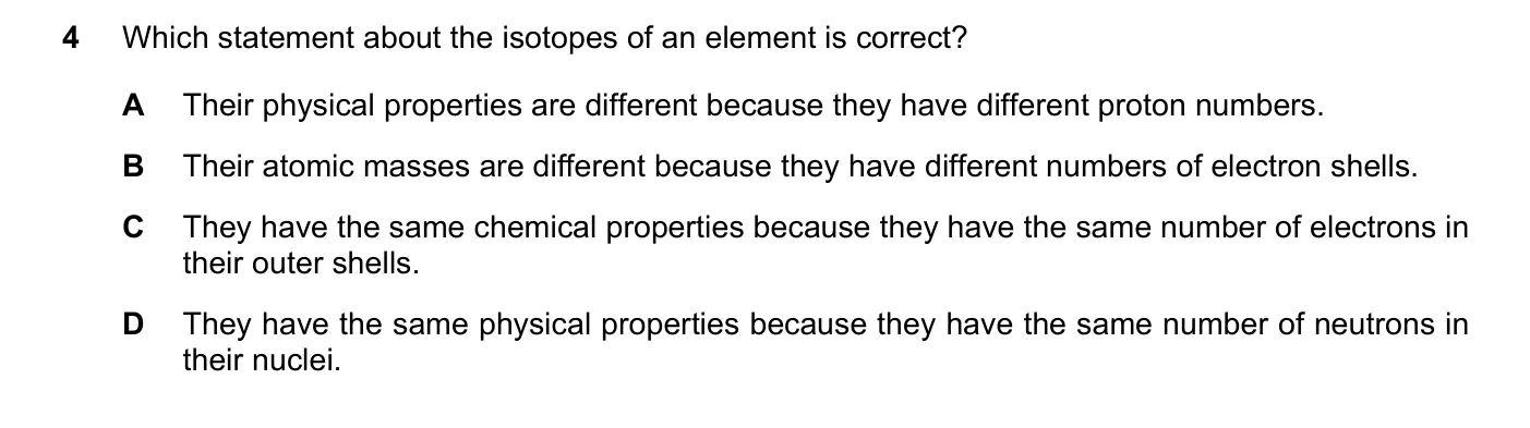 Question 4, November 2018, 0620 Paper 21