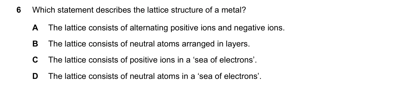 Question 6, November 2018, 0620 Paper 21