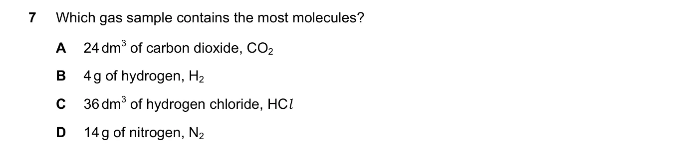 Question 7, November 2018, 0620 Paper 21
