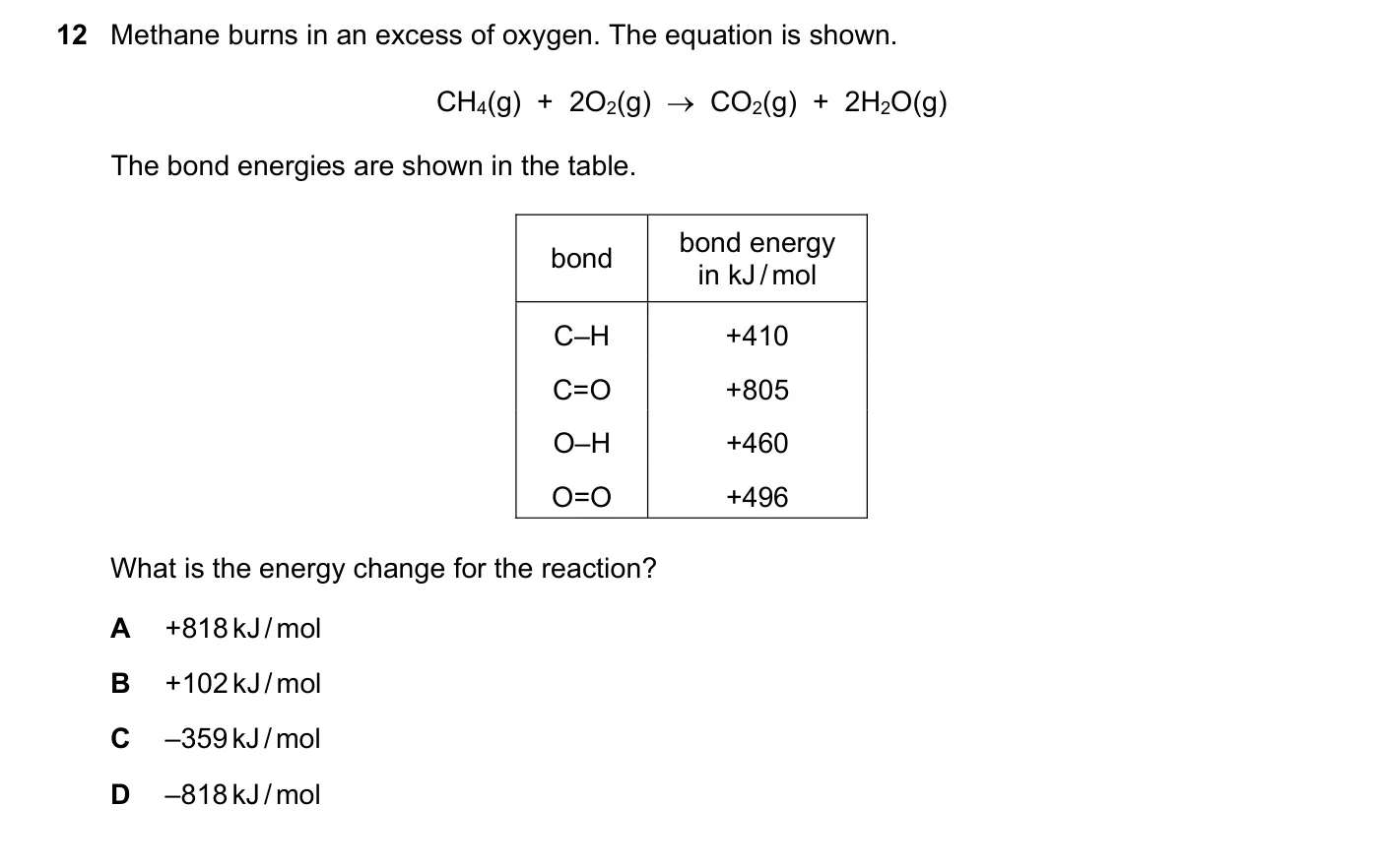 Question 12, November 2018, 0620 Paper 21