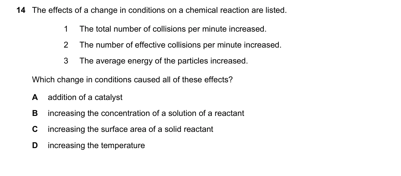 Question 14, November 2018, 0620 Paper 21