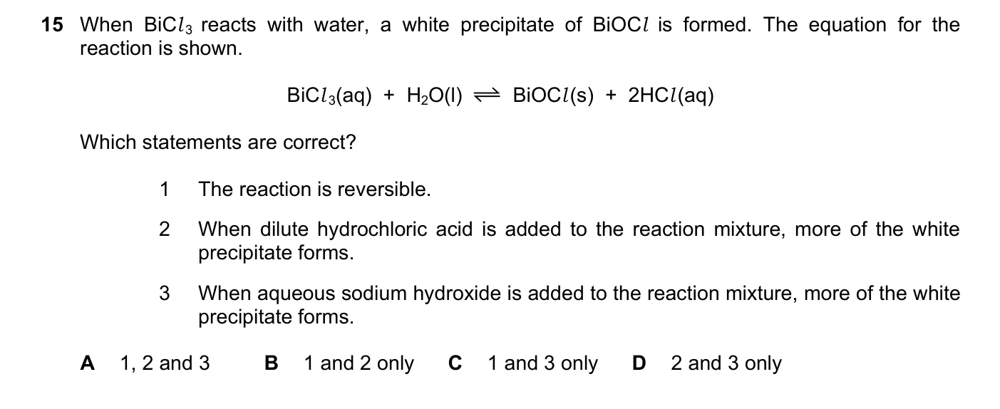 Question 15, November 2018, 0620 Paper 21