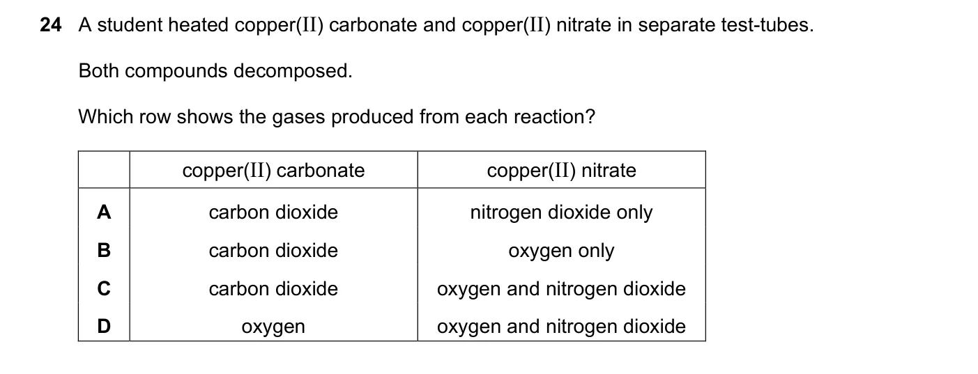 Question 24, November 2018, 0620 Paper 21