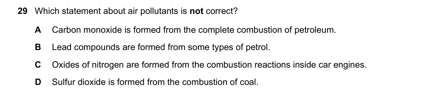 Question 29, November 2018, 0620 Paper 21