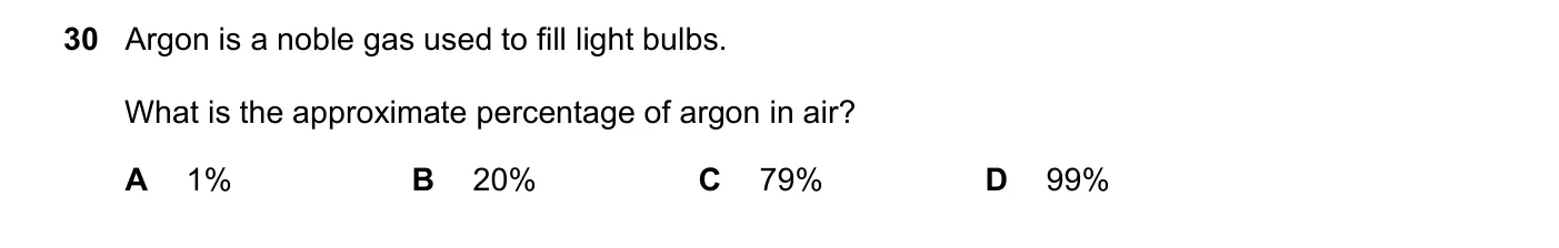 Question 30, November 2018, 0620 Paper 21