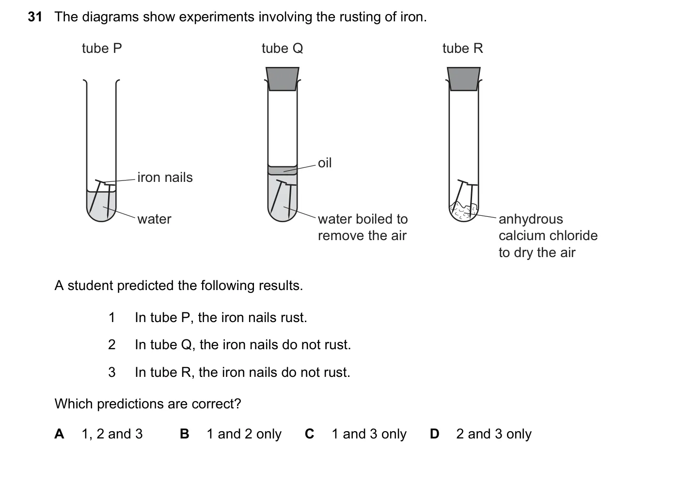 Question 31, November 2018, 0620 Paper 21