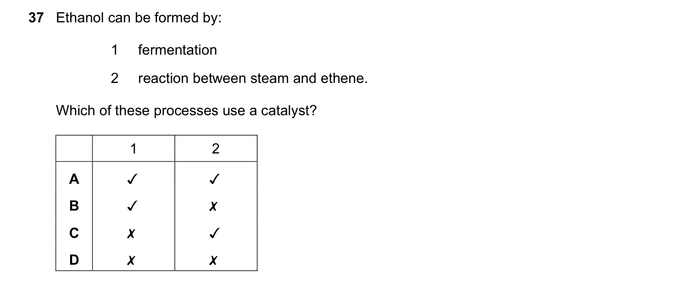 Question 37, November 2018, 0620 Paper 21