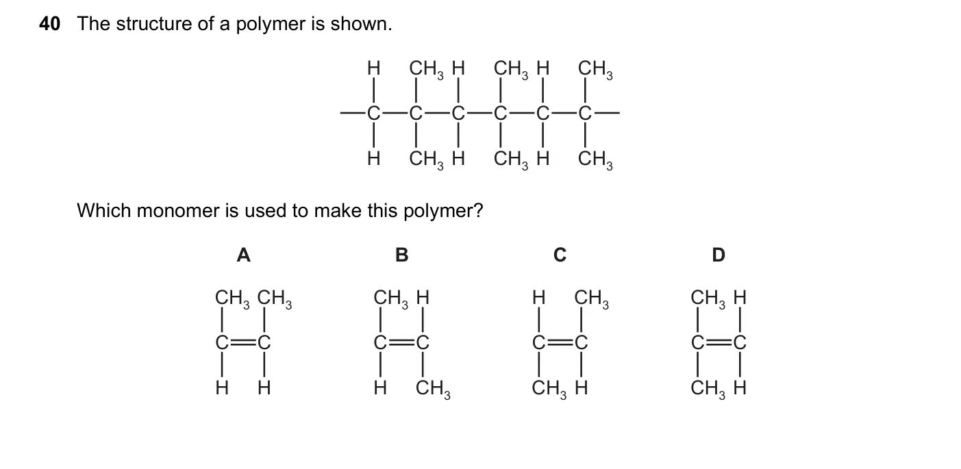Question 40, November 2018, 0620 Paper 21