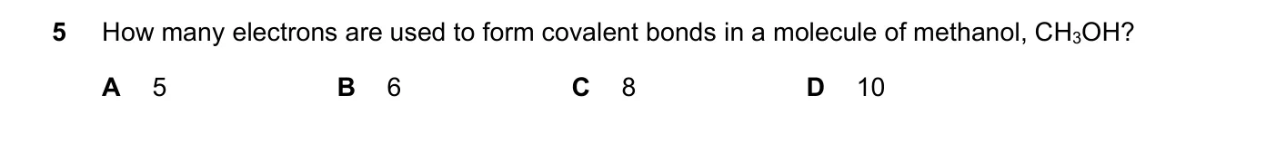 Question 5, November 2018, 0620 Paper 22