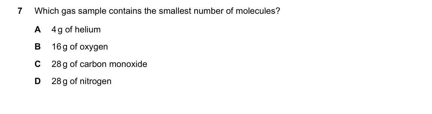 Question 7, November 2018, 0620 Paper 22