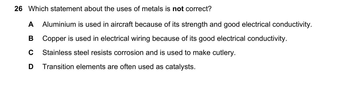 Question 26, November 2018, 0620 Paper 22