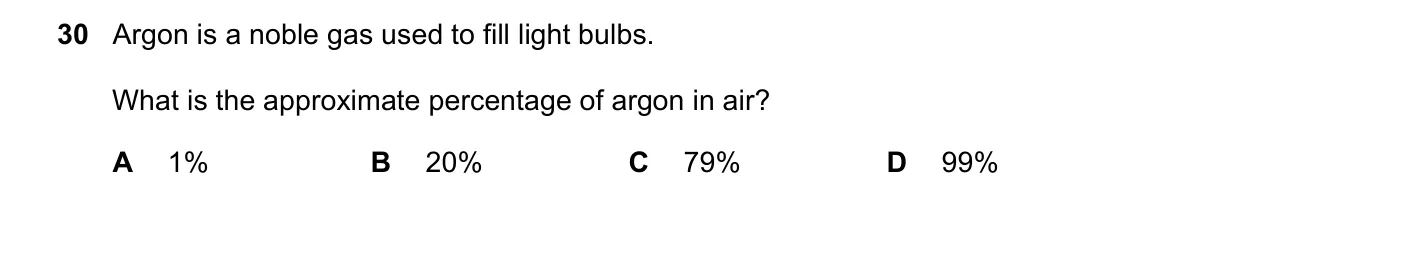 Question 30, November 2018, 0620 Paper 22