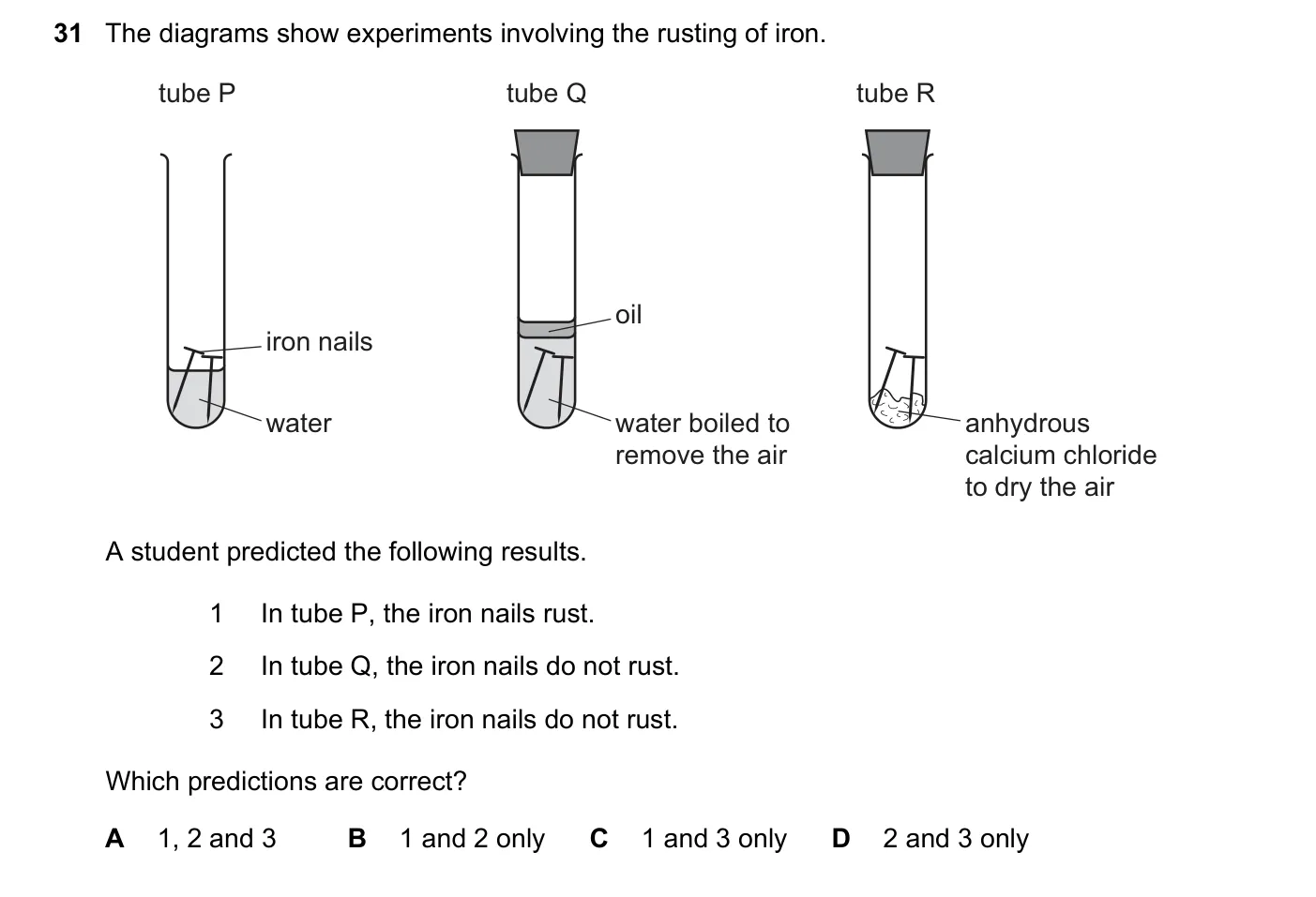 Question 31, November 2018, 0620 Paper 22