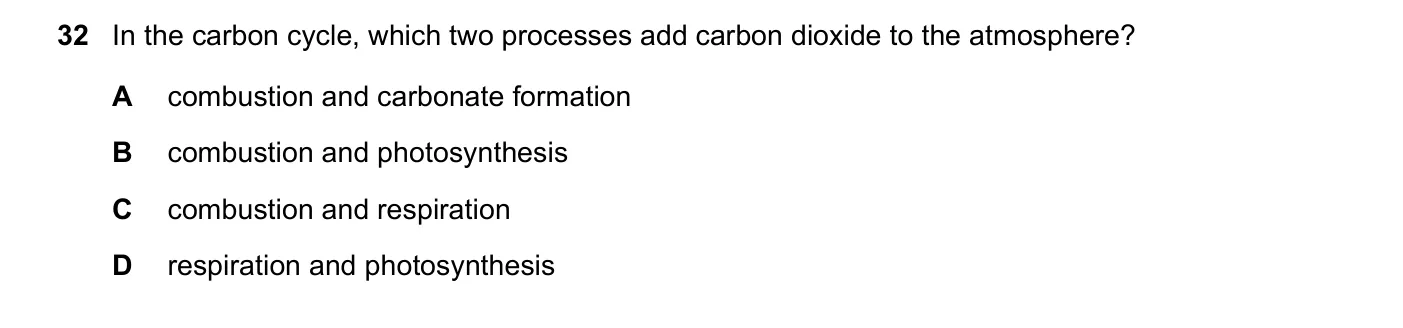 Question 32, November 2018, 0620 Paper 22