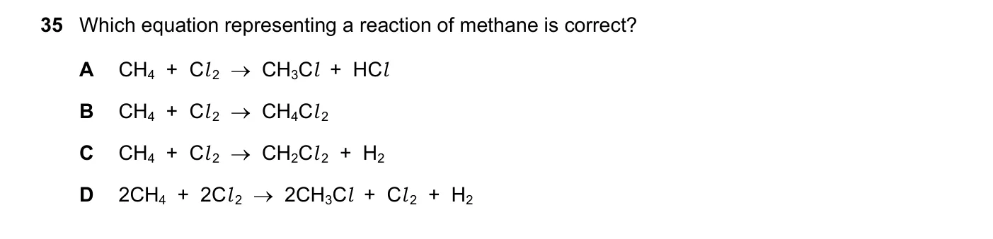 Question 35, November 2018, 0620 Paper 22