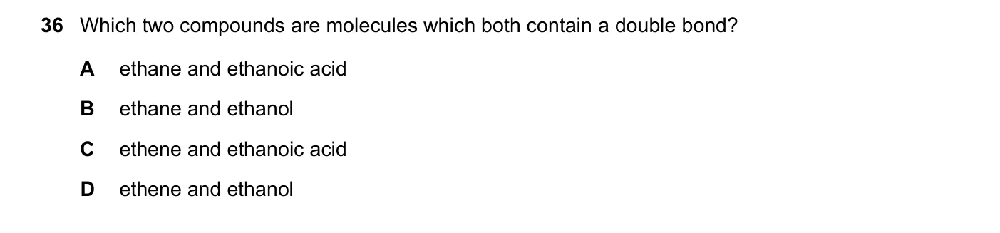 Question 36, November 2018, 0620 Paper 22