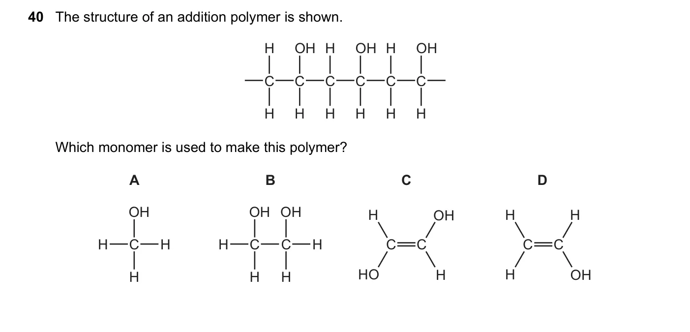 Question 40, November 2018, 0620 Paper 22