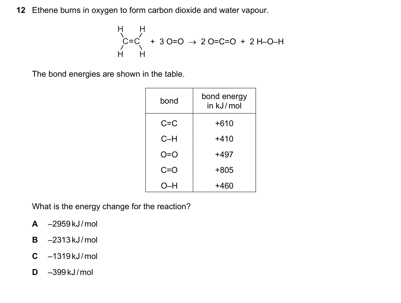 Question 12, November 2018, 0620 Paper 23