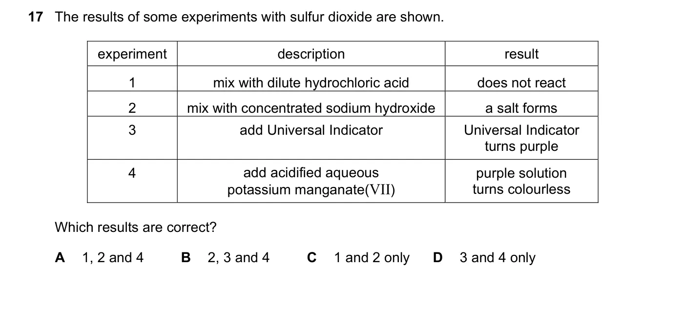 Question 17, November 2018, 0620 Paper 23