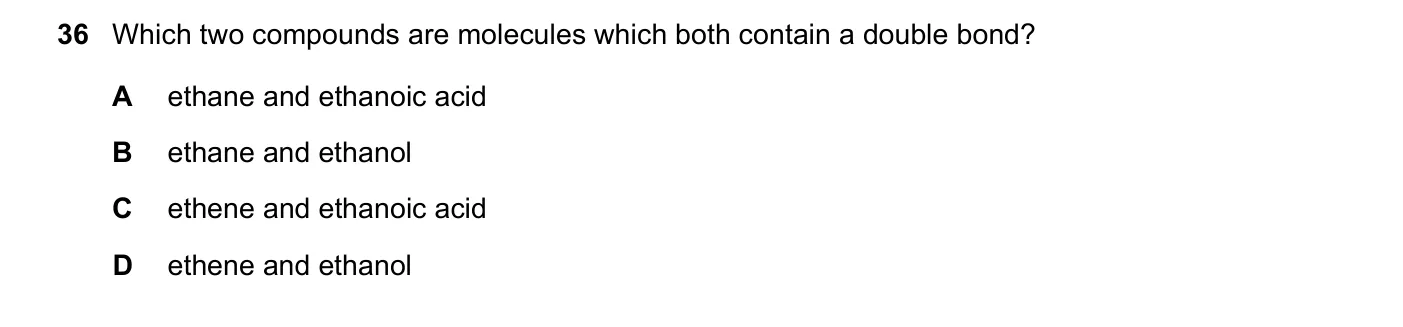 Question 36, November 2018, 0620 Paper 23