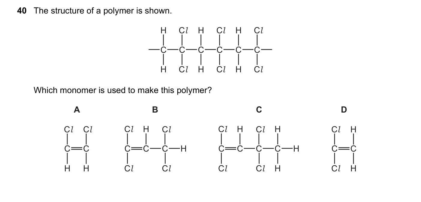 Question 40, November 2018, 0620 Paper 23