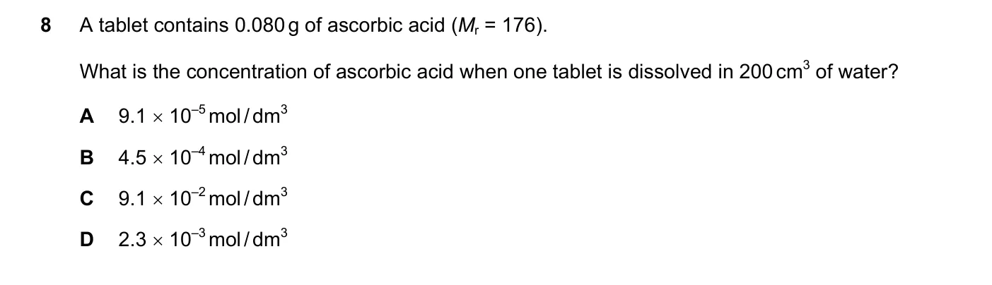 Question 8, June 2019, 0620 Paper 21
